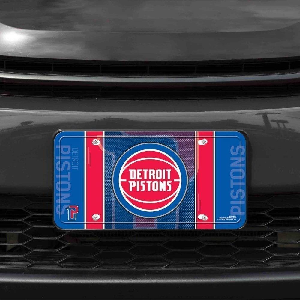 NBA Detroit Pistons Metal License Plate / BRAND NEW SEALED.